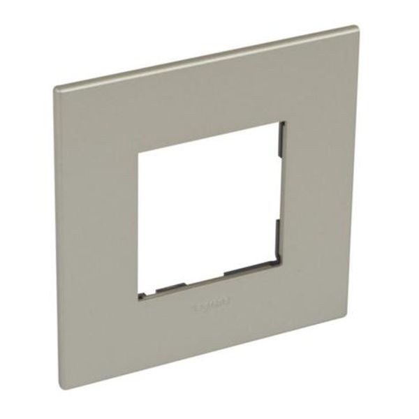 British standard plate Arteor square version 2 modules - champagne image 1