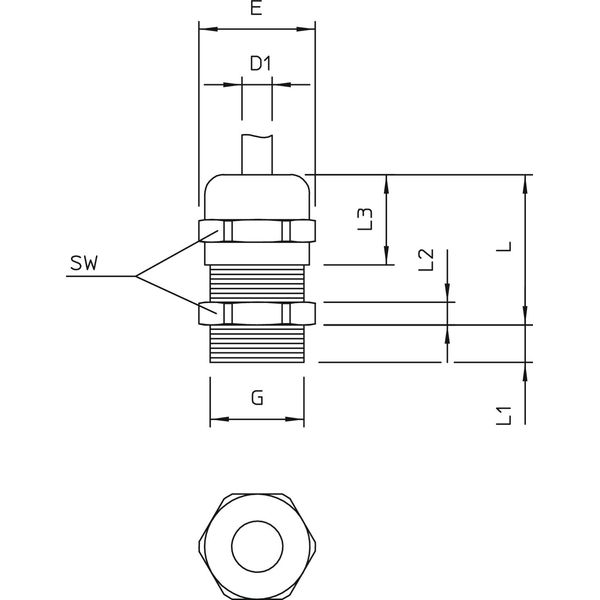 V-TEC PG21 MS Cable gland  PG21 image 2