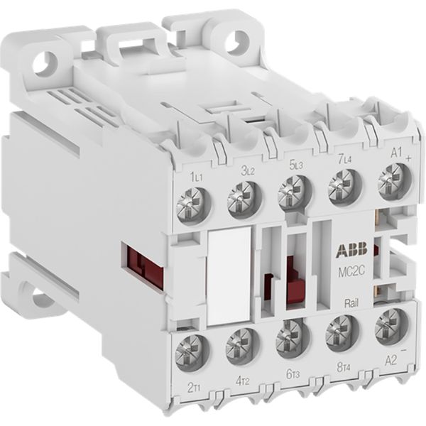 MC2CB00ATWJD-RAIL Mini Contactor 77 ... 137 V DC - 2 NO - 2 NC - Screw Terminals image 1