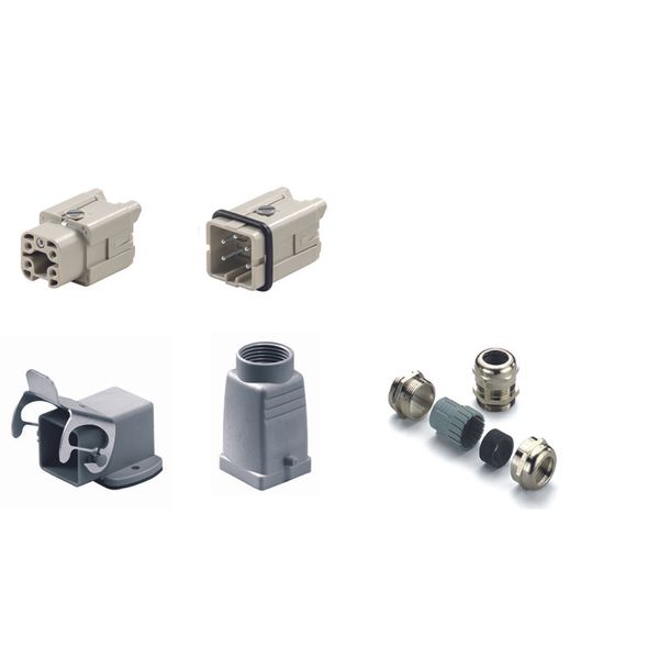 Industrial connectors (set), Series: HA, Screw connection, Size: 1, Nu image 1