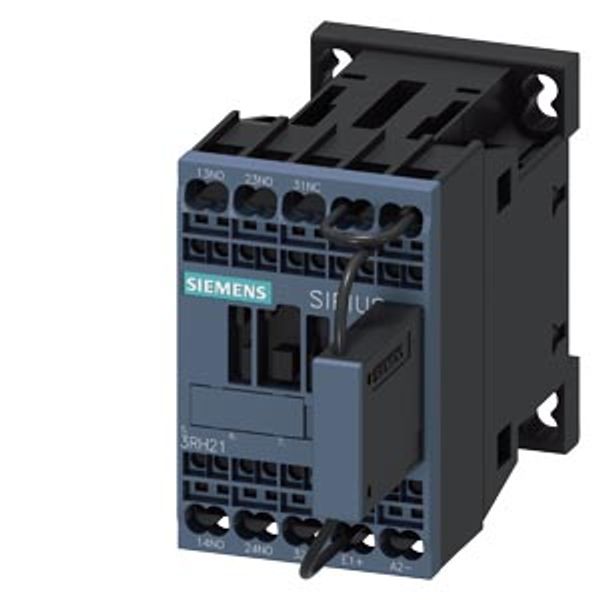 contactor relay railway, 2 NO + 1 NC, 24 V DC, 0.7-1.25* Us, with integrated image 1