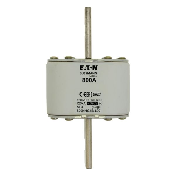 Fuse-link, LV, 800 A, AC 690 V, NH4, gL/gG, IEC, single indicator, live gripping lugs image 14