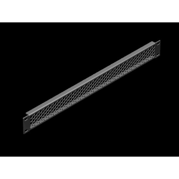 Vent trim panel 482.6 mm (19"), 1 U, RAL 9005 image 2