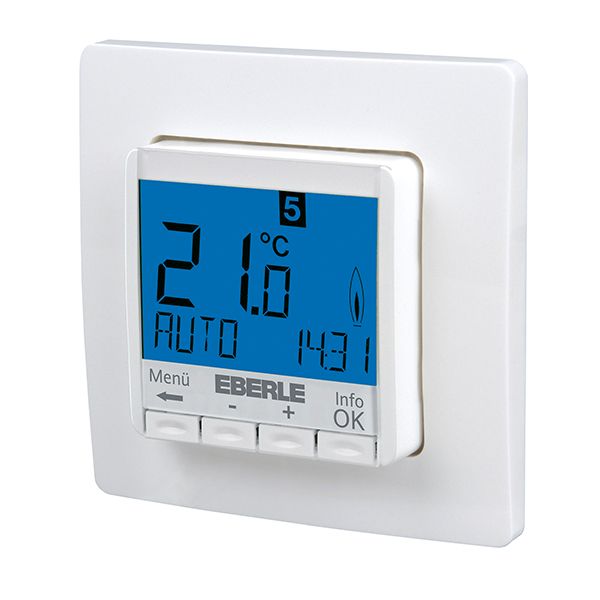 UP-Uhrenthermostat als Raumregler, AC 230V, 1Schliesser, 10 A, Hinterleuchtung blau image 1