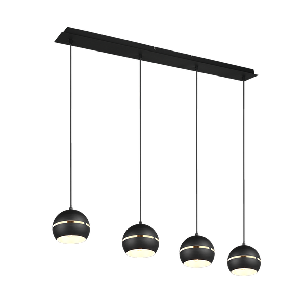 Fletcher pendant 4-pc E14 matt black image 1