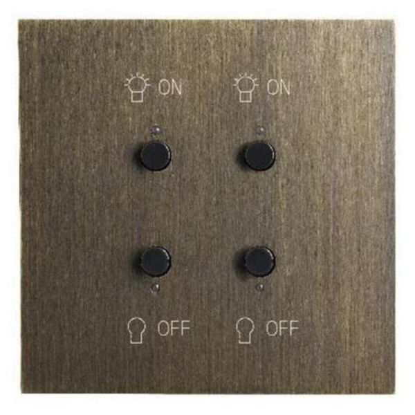 Art d'Arnould universe Epure double switch for light MyHOME_Up - bronze image 1