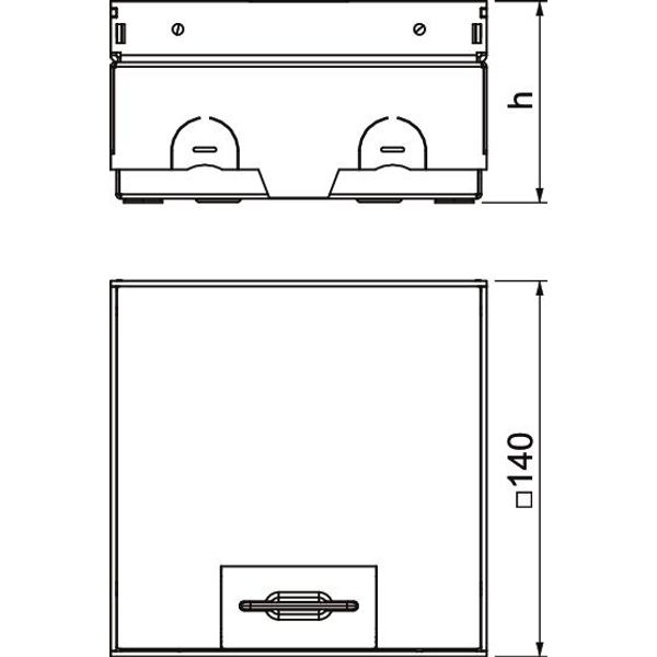 UDHOME-ONE GV N Floor socket with NF socket 140x140x75 image 2