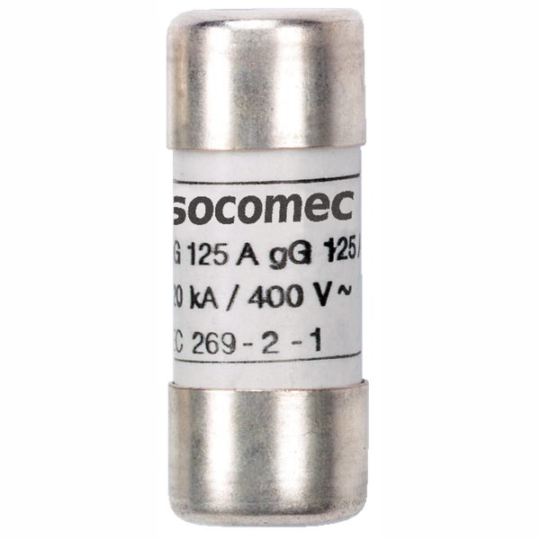 Cylindrical fuse without striker gG type 22x58 400Vac 125A image 1