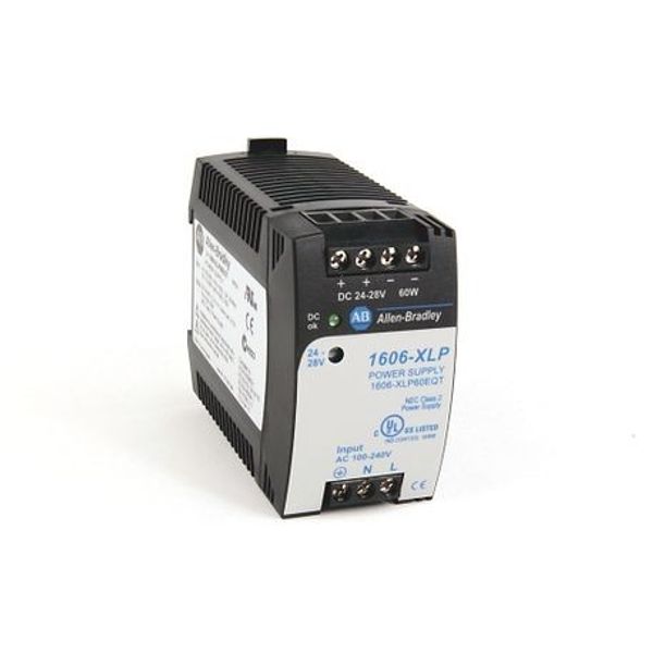 Allen-Bradley, 1606-XLP60EQ, Compact Power Supply, 24-28V DC, 120/240V AC / 85-375V DC Input Voltage image 1