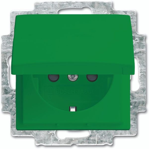 20 EUKB-13-914 CoverPlates (partly incl. Insert) Busch-balance® SI Green, RAL 6032 image 1