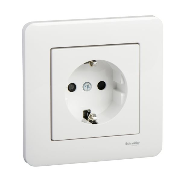 Exxact Primo complete single socket-outlet earthed screw white image 3