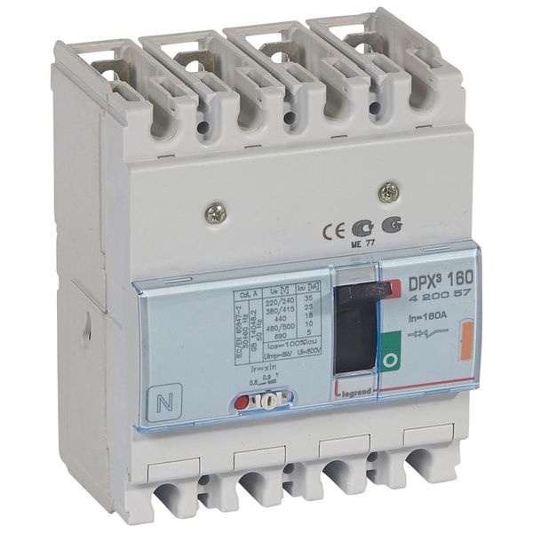 MCCB thermal magnetic - DPX³ 160 - Icu 25 kA - 400 V~ - 4P - 160 A image 2