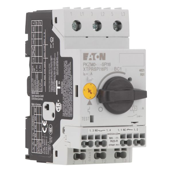 Motor-protective circuit-breaker, 3-pole + 1 N/O + 1 N/C, 0.09 kW, 0.1 image 6