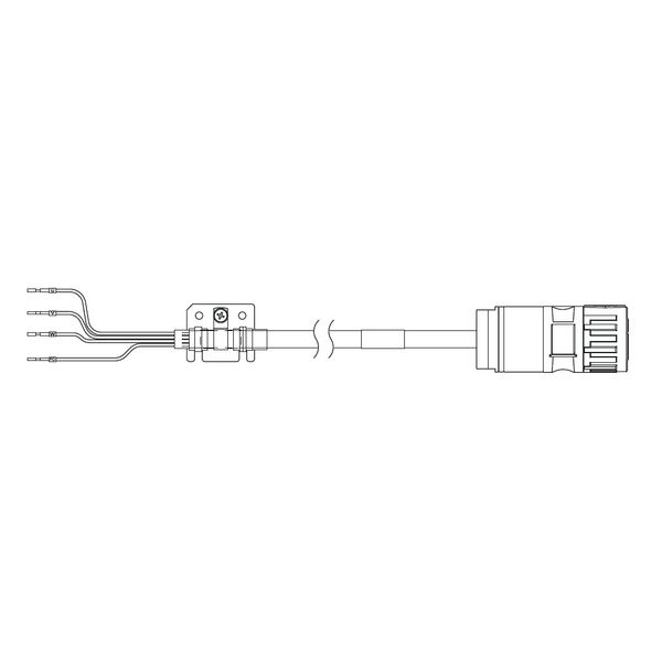 1S series servo motor power cable, 20 m, non braked, 400 V: 11 kW & 15 image 3