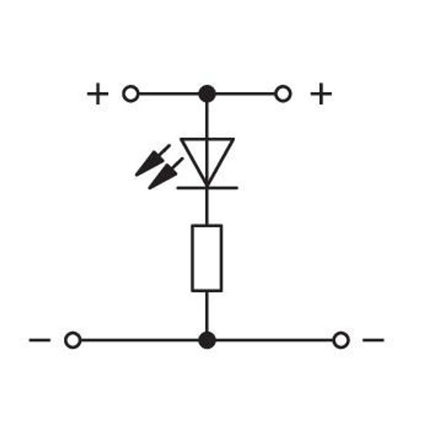 Component terminal block double-deck LED (red) gray image 4