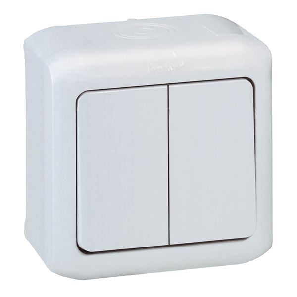 2 gang two-way switch Forix - surface mounting - 10 AX - 250 V~ - white image 1