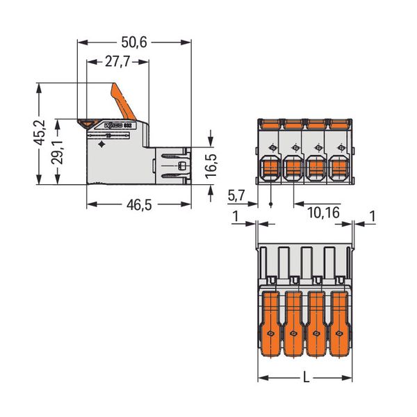 832-1204/334-000 1-conductor male connector; lever; Push-in CAGE CLAMP® image 4