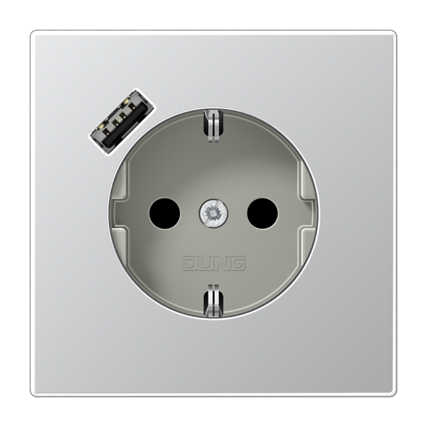 SCHUKO socket with USB type A AL1520-18A image 2