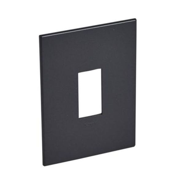 Arteor™ - Plate - square - 1 vertical module - 2'' x 4'' - Graphite image 1