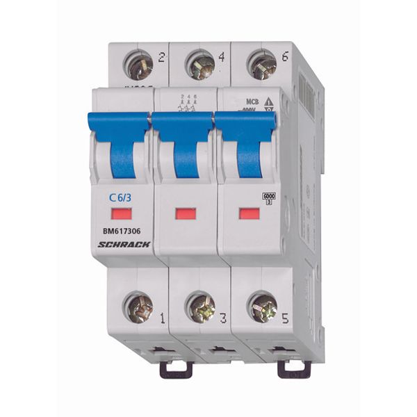 Miniature Circuit Breaker (MCB) C, 4A, 3-pole, 6kA image 1