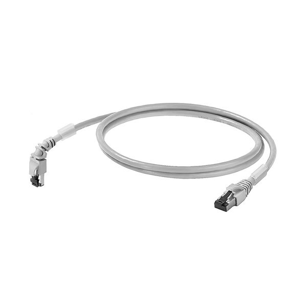 Ethernet Patchcable, RJ45 IP 20, Angled 270°, RJ45 IP 20, Number of po image 1