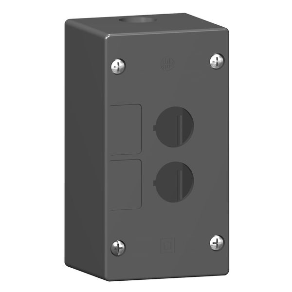 Harmony XALG, Empty control station, mineral reinforced polyamide, black, 2 cut-outs, for severe environments image 1
