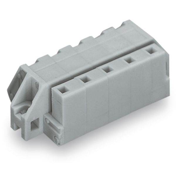 1-conductor female connector, angled CAGE CLAMP® 2.5 mm² gray image 2