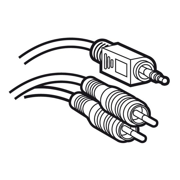 Jack 3.5mm male to 2 RCA male y cord length 2 meters image 1