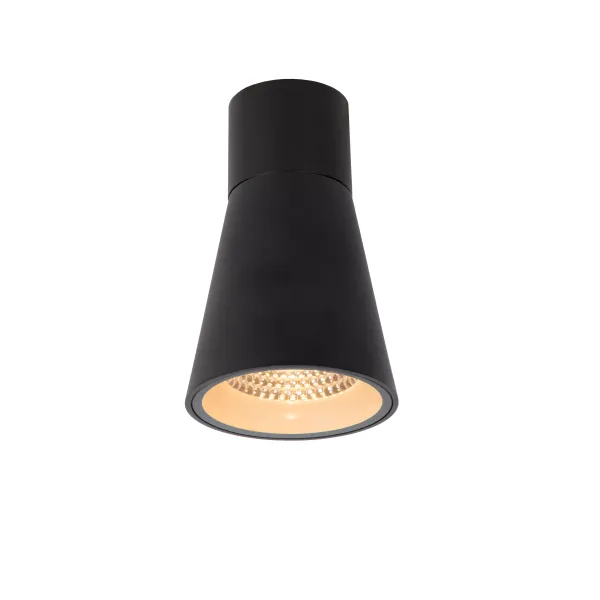 Lucide DERBY - Flush ceiling light Outdoor - LED - 1x9W 2700K - IP65 - Black image 1