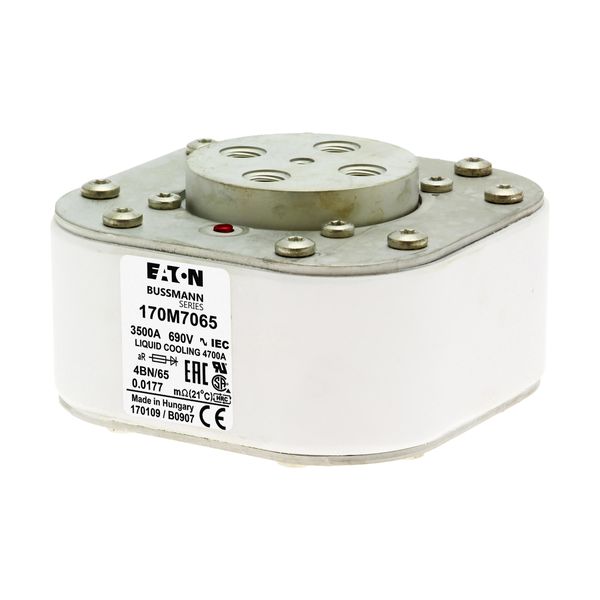 Fuse-link, high speed, 3500 A, AC 690 V, size 4, 67 x 105 x 105 mm, aR, IEC, single indicator image 9