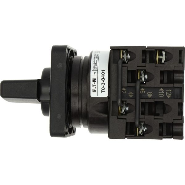 Reversing switches, T0, 20 A, flush mounting, 3 contact unit(s), Contacts: 5, 60 °, maintained, With 0 (Off) position, 1-0-2, Design number 8401 image 18