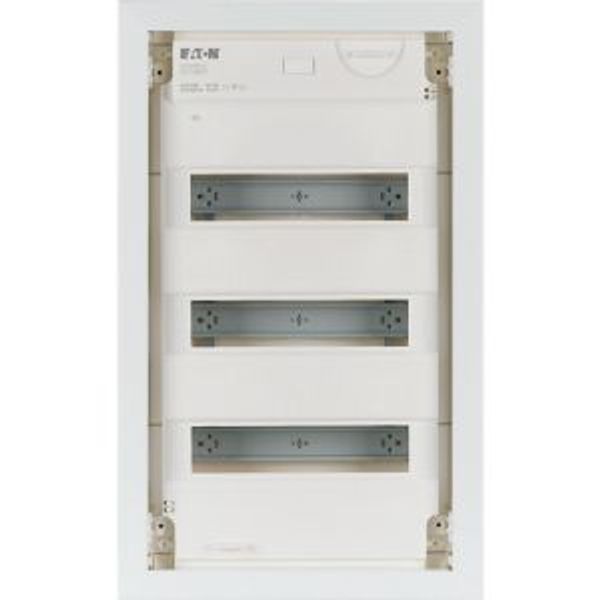 Compact distribution board-flush mounting, 3-rows, flush sheet steel door image 5