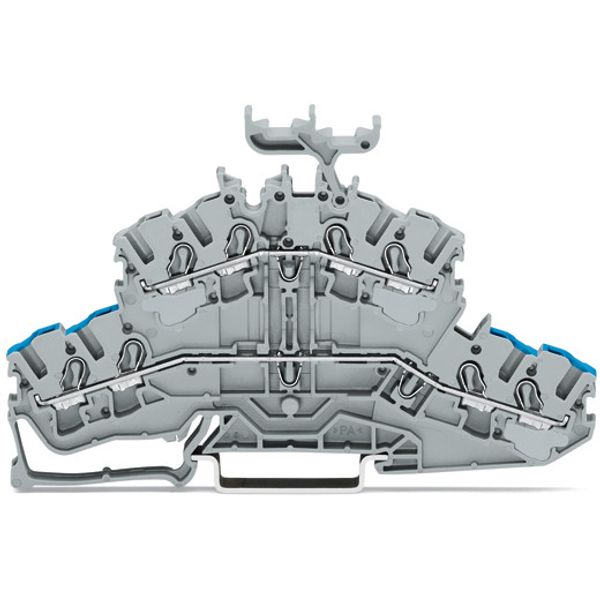 4-conductor double deck terminal block image 2