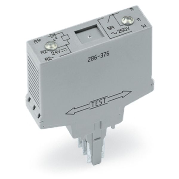 Relay module Nominal input voltage: 24 VDC 1 make contact gray image 2