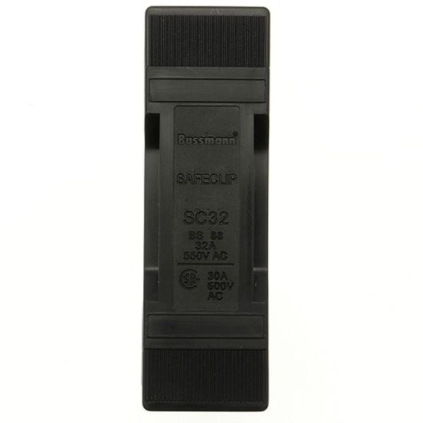 Fuse-holder, LV, 32 A, AC 550 V, BS88/F1, 1P, BS, front connected, black image 2