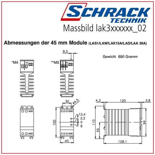 Sem. Motor Contr., 3ph, 15A, RV:400-480VAC, CV: 24-480VAC/DC image 4