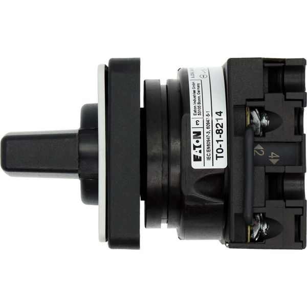 Changeoverswitches, T0, 20 A, flush mounting, 1 contact unit(s), Contacts: 2, 45 °, momentary, With 0 (Off) position, with spring-return from both dir image 23