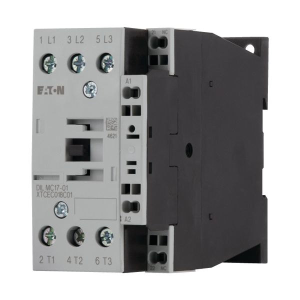 Contactor, 3 pole, 380 V 400 V 7.5 kW, 1 NC, RDC 24: 24 - 27 V DC, DC operation, Spring-loaded terminals image 6
