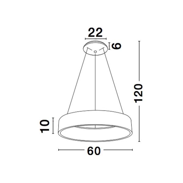 3000K Matt White Aluminium   & Acrylic  LED 54 Watt 230 Volt   2124Lm 3000K IP20  D: 60 H: 120 cm Adjustable Height image 1