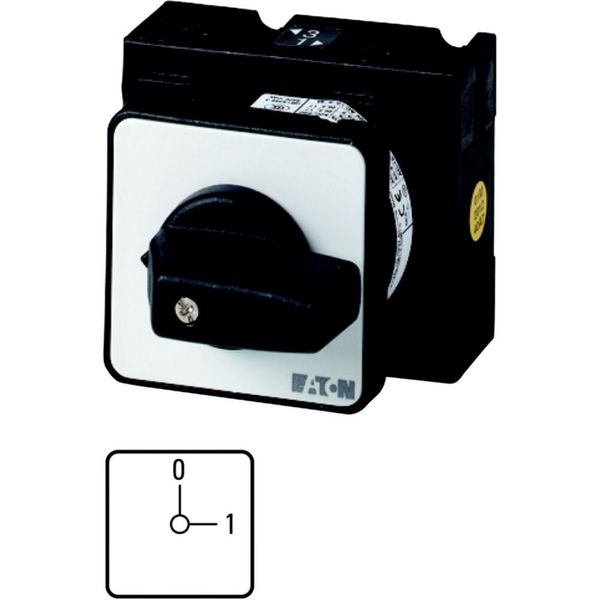 Universal control switches, T3, 32 A, flush mounting, 1 contact unit(s), Contacts: 2, 90 °, maintained, With 0 (Off) position, 0-1, Design number 79 image 3