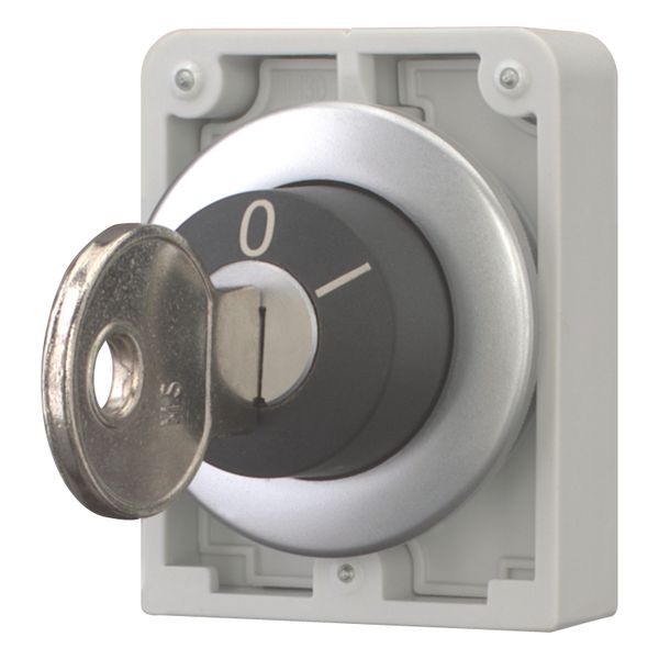 Key-operated actuator, Flat Front, momentary, 2 positions, MS3, Key withdrawable: 0, Metal bezel image 10