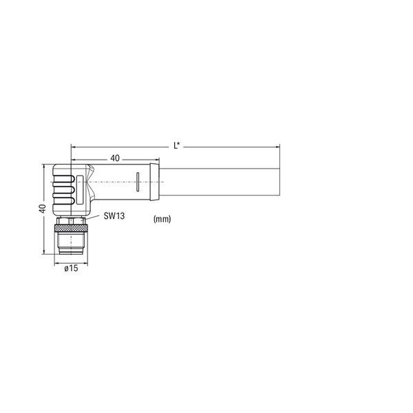 Sensor/Actuator cable M8 socket straight M8 plug angled image 6