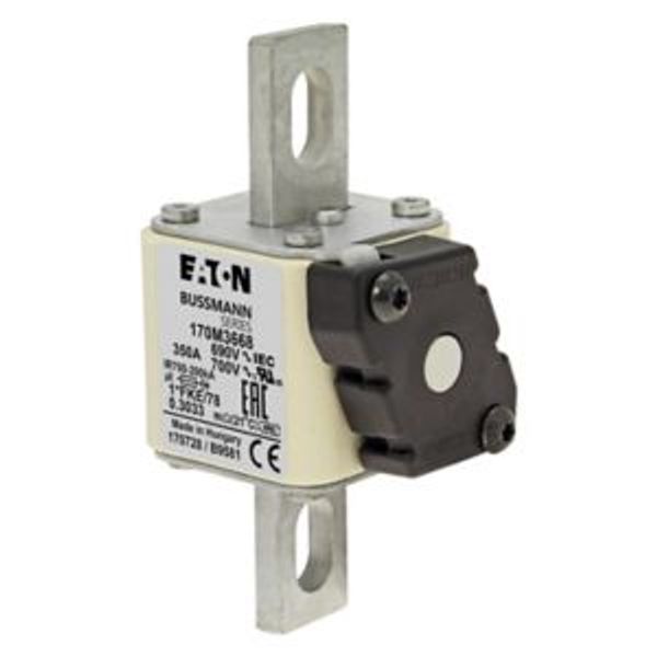 Fuse-link, high speed, 350 A, AC 690 V, compact size 1, 45 x 59 x 110 mm, aR, IEC, UL image 2