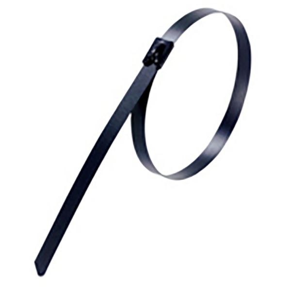 YLS-16-200BC CABLE TIE 450LB 8IN 316SS BLK COAT image 1