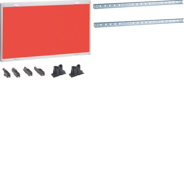 Assembly unit, universN,450x750mm,for DIN rail terminals, orange image 1