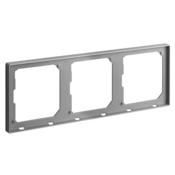 Galion - 3 gangs plate kit support - Dark Silver image 1