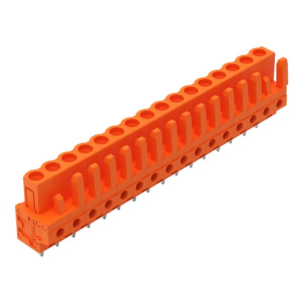 THT female header straight Pin spacing 5.08 mm orange image 2