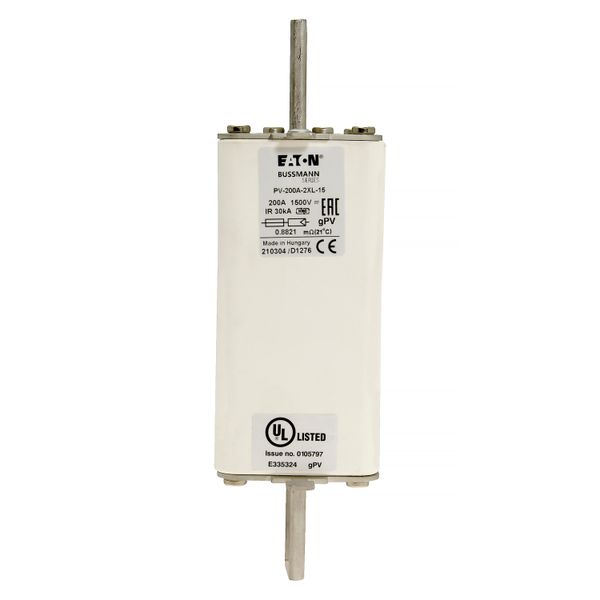 Fuse-link, high speed, 200 A, DC 1500 V, 2XL, 61 x 205 mm, gPV, IEC, UL, with indicator image 13