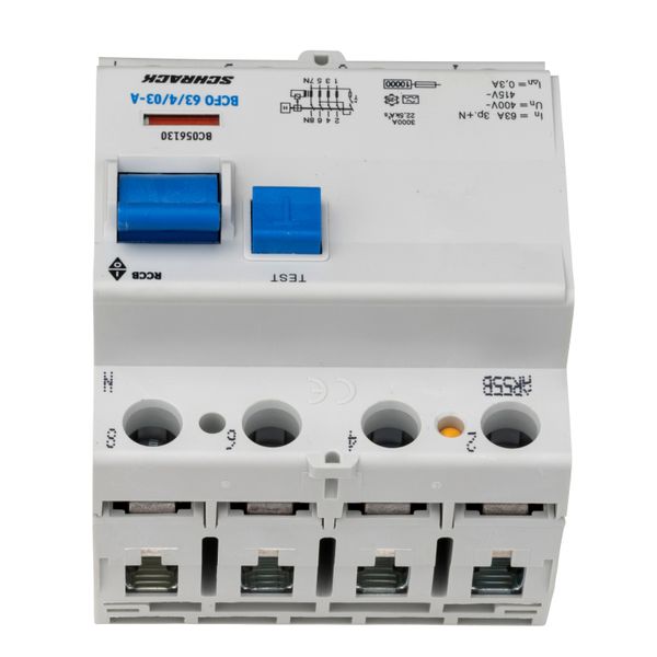 Residual current circuit breaker, 63A, 4-p, 300mA, type A image 7