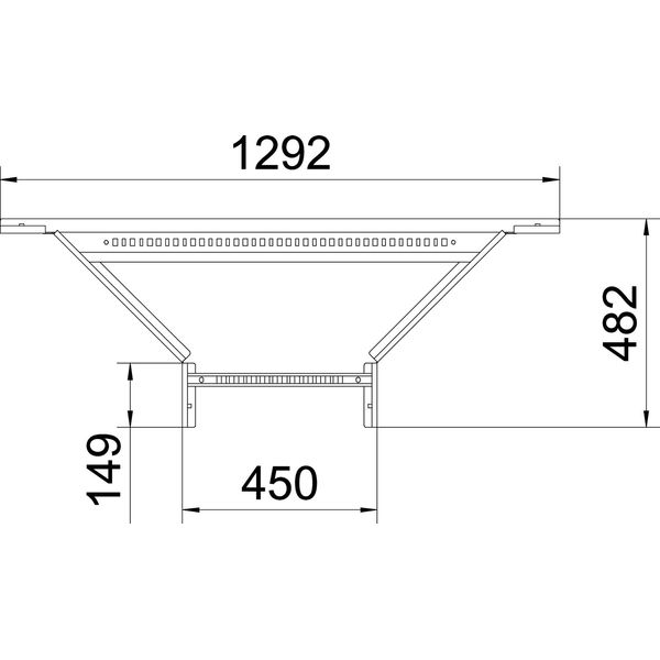 LAA 1145 R3 FT Add-on tee for cable ladder 110x450 image 2